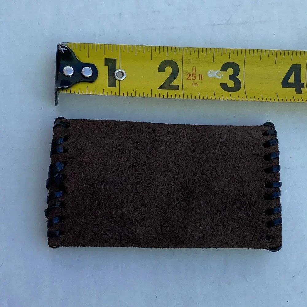 Brown Genuine Leather 3.5x2